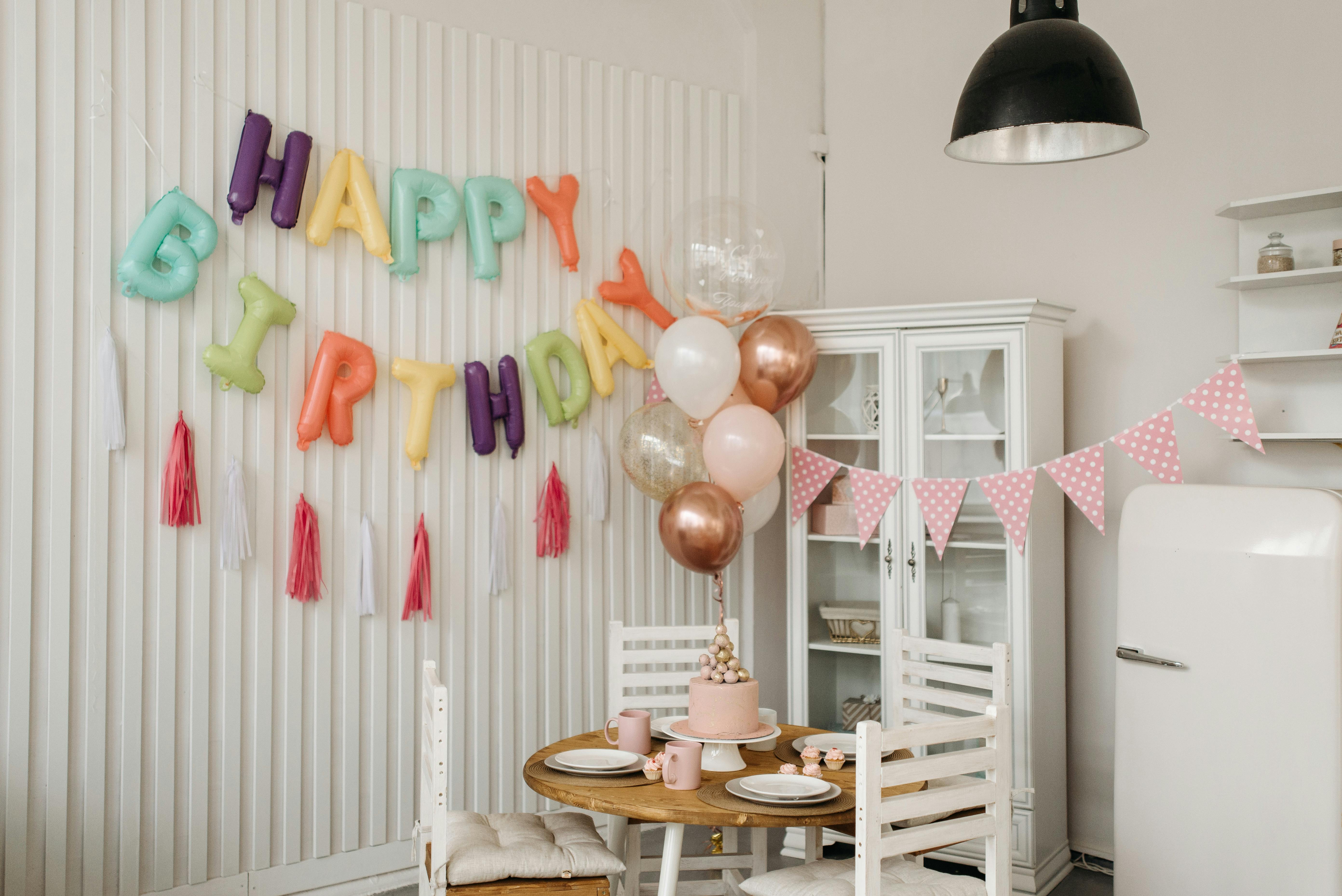 Party décor setup